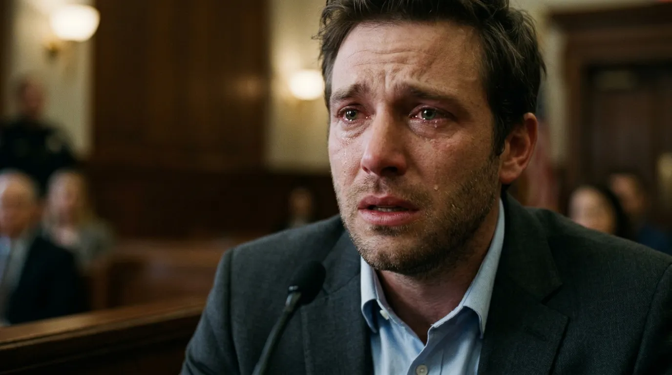 Carter in tears at the witness stand revealing his past